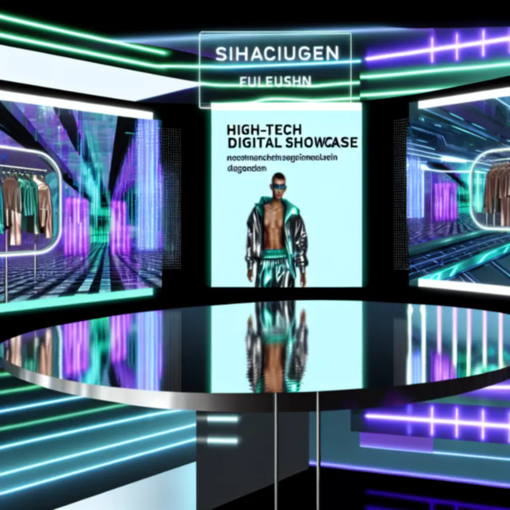 Seizoensgebonden modecollectie met futuristische presentatie